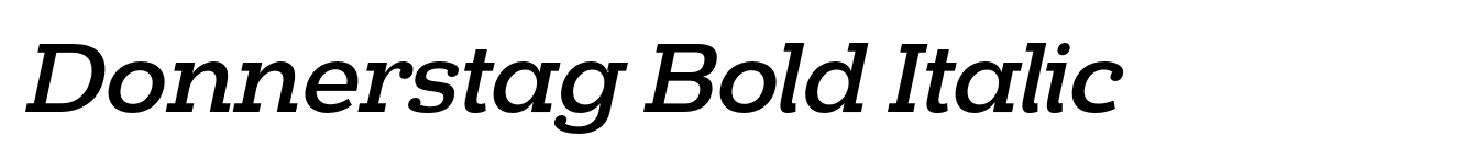 Donnerstag Bold Italic